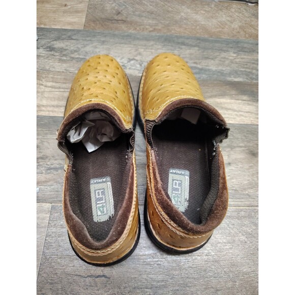 ARIAT Real Ostrich Performance Slip Ons Roper Shoes Cognac Womens US Size 8B - Picture 6 of 13